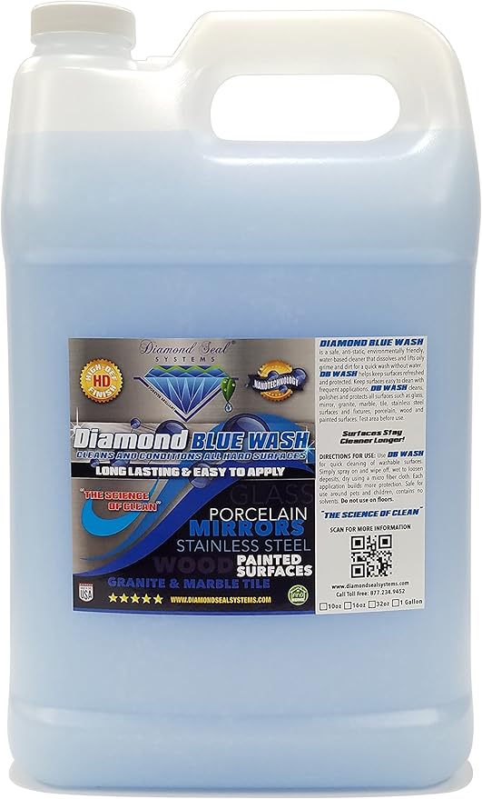 Nano-Tech Repellent Wash - Multi-Surface Glass Cleaner Spray for Granite, Wood, Stainless Steel & Kitchen Appliances - Cleaning Supplies - Made in USA 1 Gallon