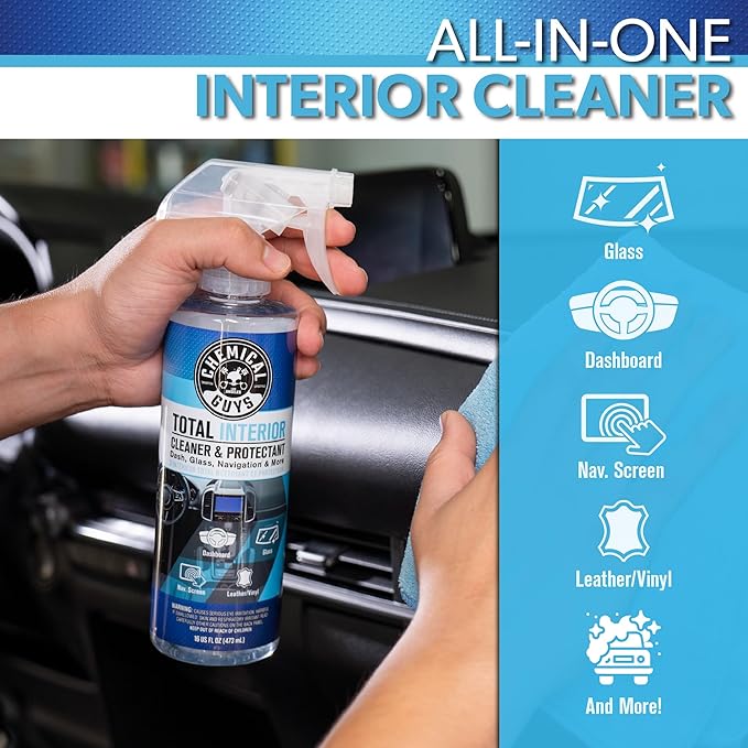 Chemical Guys Total Interior Cleaner Variety Kit With Storage Bag New Car And Black Cherry Scents Microfiber Towels Giftable Car Care Set