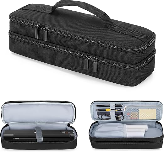 Yarwo Double-layer Document Scanner Travel Case, Image Scanner Carrying Bag