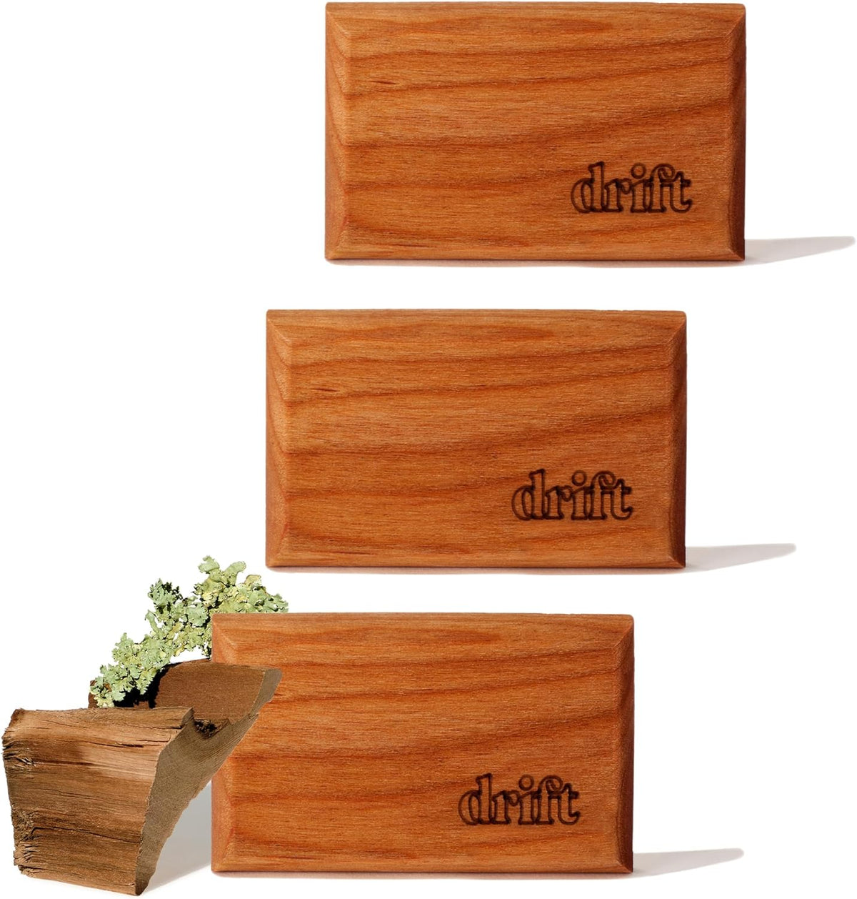 Car Air Freshener - The Original Wood Air Freshener - Car Odor Eliminator - Long Lasting Scent - Essential Oils - Clean Ingredients - Teak Scent 3 Pack Refill - NO CLIP INCLUDED