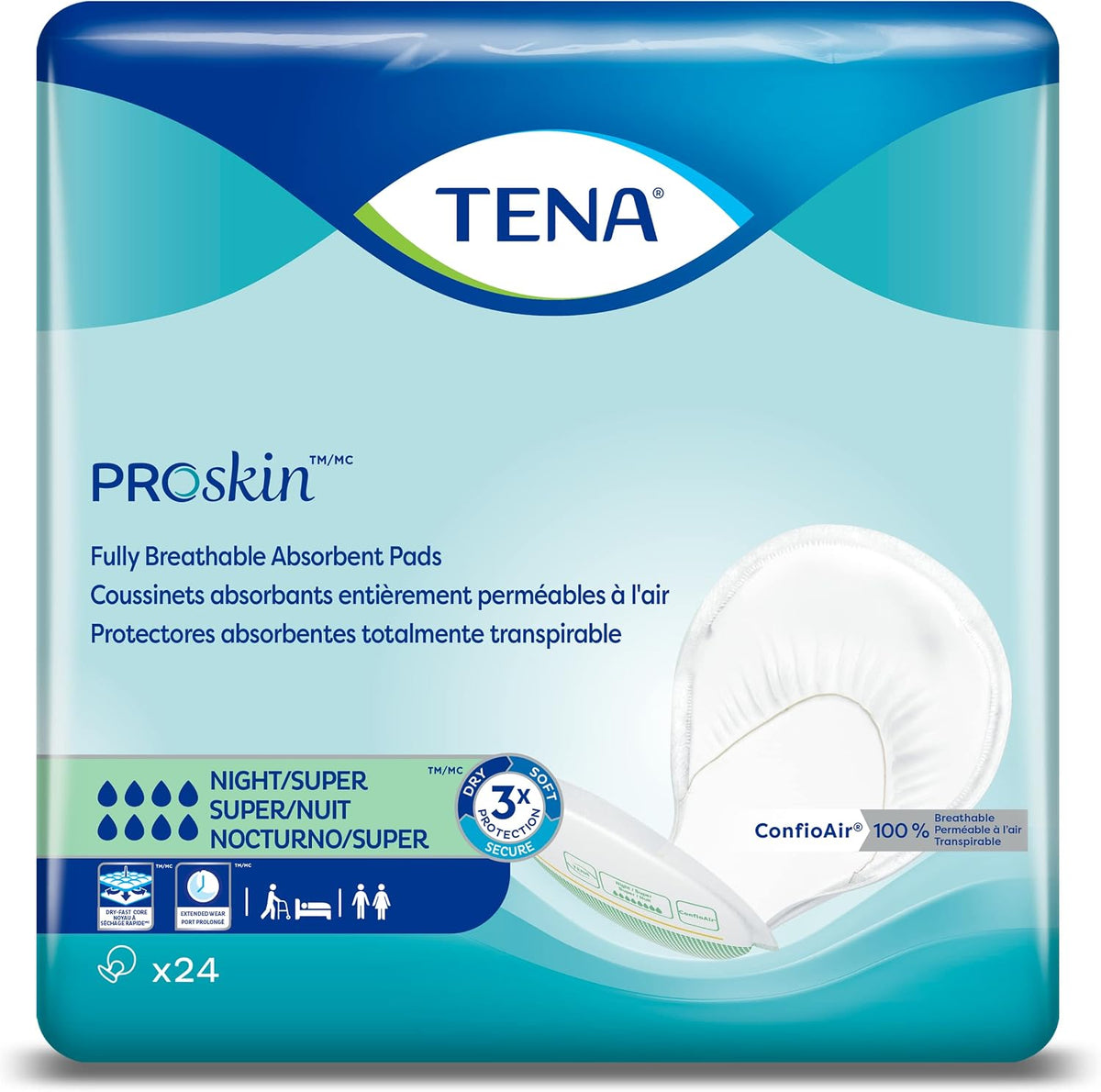 Night Super Incontinence Liners Heavy Absorbency Adult, 27 in, 24 ct