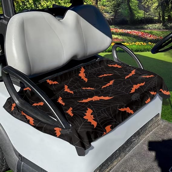 Golf Cart Seat Covers, Golf Cart Seat Blanket Towel, Travel Sports Golf Cart Seat Cover for 2-Person Seats Club Car, Gol