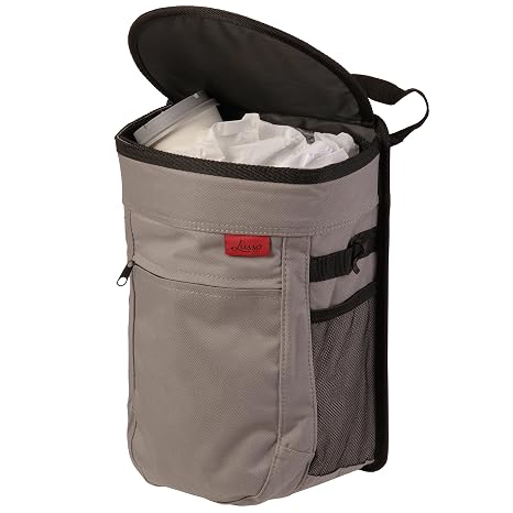 Lusso Gear Spill-Proof Car Trash Can - Leakproof Liner & Flip-Top Lid Auto Trash Can - Hangs in Trucks & SUVs as Trunk O