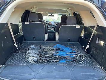 Rear Trunk Organizer Cargo Net for Ford Explorer 2020-2025 – Floor Cargo Net for SUV – Premium Mesh Car Trunk Organizer 