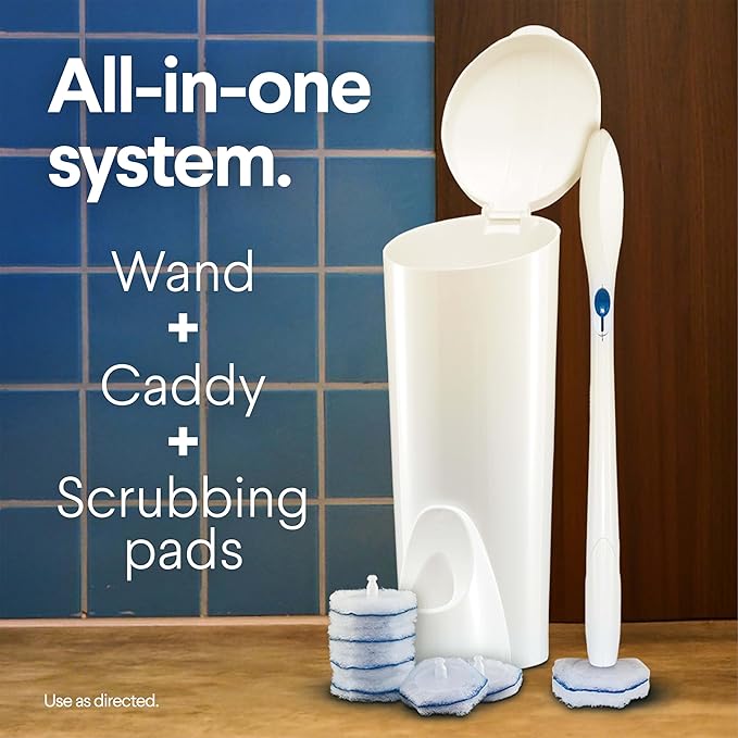 Clorox ToiletWand Toilet Cleaning Kit, ToiletWand, Caddy and 6 Refills, Pack of 6 (Pack May Vary)