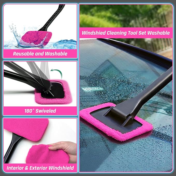 35PCS Car Detailing Kit Interior Cleaner with High Power Handheld Vacuum,Car Wash kit with Detailing Brush Set,Car Interior Detailing Kit,,Pink Car Accessories for Motorcycle,Cars Gifts for Women
