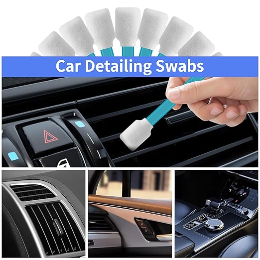 100 Pcs Professional Square Foam Cleaning Swabs – Dust-Free, Lint-Free Foam Swab Sticks for Printer Head Cleaning, Electronics, Car Detailing, Optical Equipment, and Precision Instruments