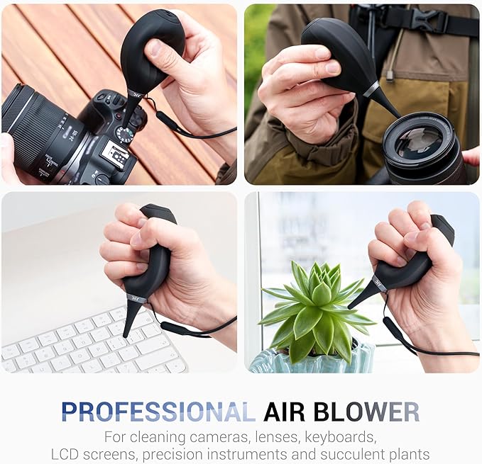 [Upgraded Version] Soft Tip Silicone Camera Dust Blower Lens Air Blower with Cleaning Cloth,Camera Lens Cleaner Air Blower for Sensor LCD Keyboards Alcohol Ink Printing,Dust Blower Replace Canned Air