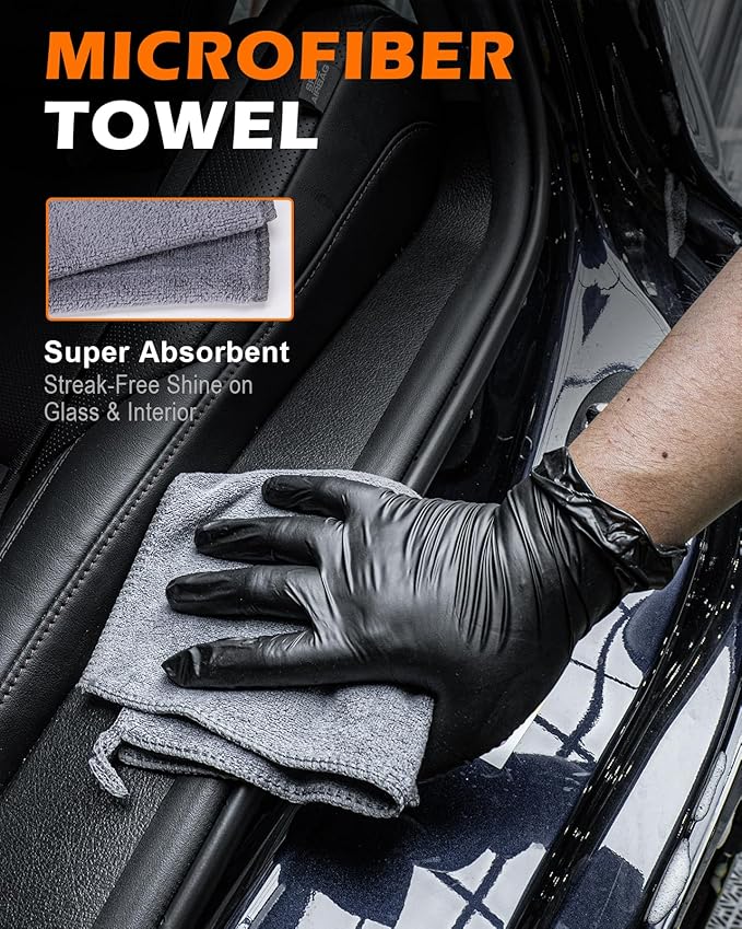 8PCS Car Interior Detailing Kit - 200g Cleaning Gel (185% More Than 70g), Ultra-Soft Detailing Brush Set, Dash Duster, Air Vent Brush, Microfiber Towel | Car Cleaning Supplies Gift for Men