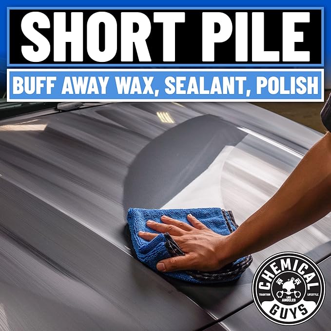 Chemical Guys Professional Grade Premium Microfiber Towels for Cars,Blue,16" x 16",Ultra-Soft and Scratch-Free Car Detailing Cloths for Trucks,Motorcycles,and More,(Pack of 6)