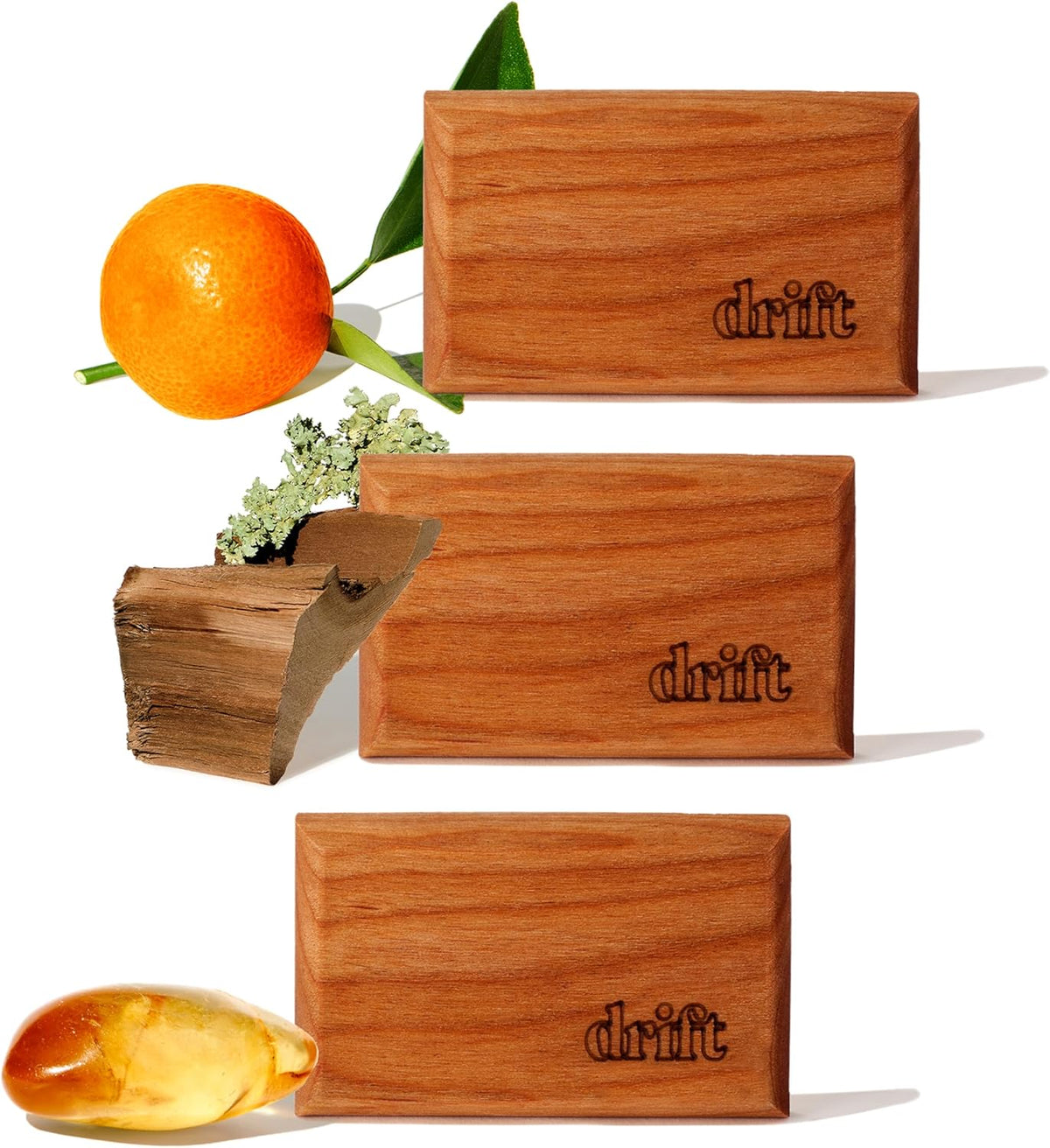 Car Air Freshener - The Original Wood Air Freshener - Car Odor Eliminator - Long Lasting Scent - Essential Oils - Clean Ingredients - Variety 3 Pack Refill - NO CLIP INCLUDED