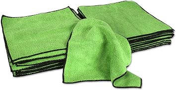 Eurow Microfiber Ultra Absorbent 350 GSM 12” x 12” Cleaning Towels, Lint-Free & Streak-Free, Soft Yet Durable for Home, 