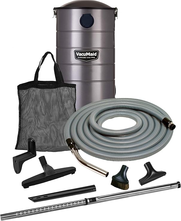 GV30PRO Wall Mounted Garage and Car Shop Vacuum Cleaner with 30 ft. Hose, Tools, and 7 Gallon Bag