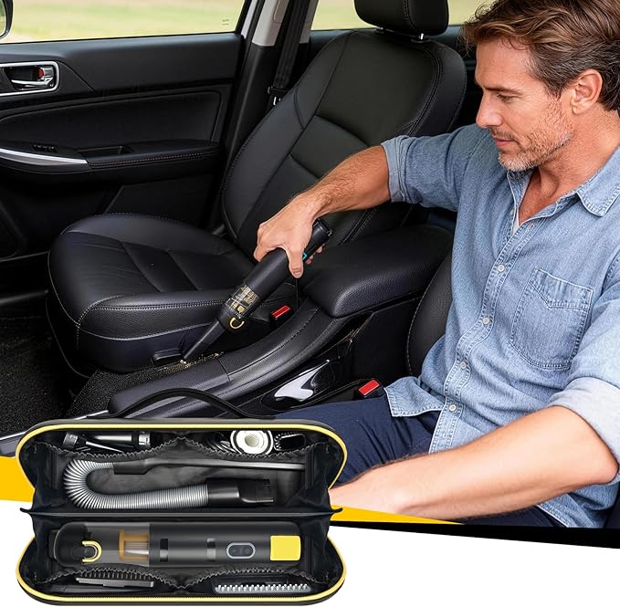 SAIKA Bag for Fanttik Slim V8/ V10 APEX Car Vacuum, Portable Mini Cordless Vacuum Storage Holder for Suction Power, Type-C Charge, Car Accessories (Case Only)