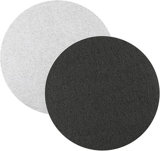 Auniwaig 2Pcs 7 Inch 1000-Grit Drill Power Brush Tile Scrubber Scouring Pads Disc Hook and Loop Cleaning for Bathroom & Kitchen Cleaning Gray
