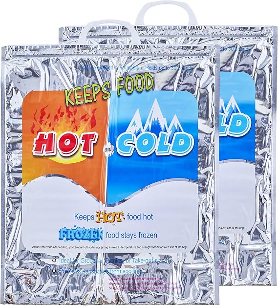 Superio Hot and Cold Insulated Bags for Food Delivery, Grocery Shopping Bags, Food Storage for Hot and Frozen Food for T