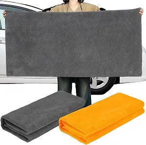 Mindsoft 2 Pcs Giant Car Drying Towel 55'' x 28'' Microfiber Towels Great Thick Soft Plush Towel Streak Free Lint Free R