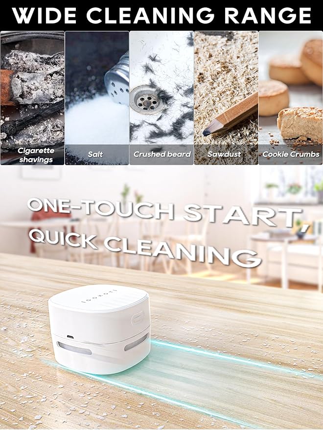 IGOKOTI Desk Vacuum Cleaner (White)