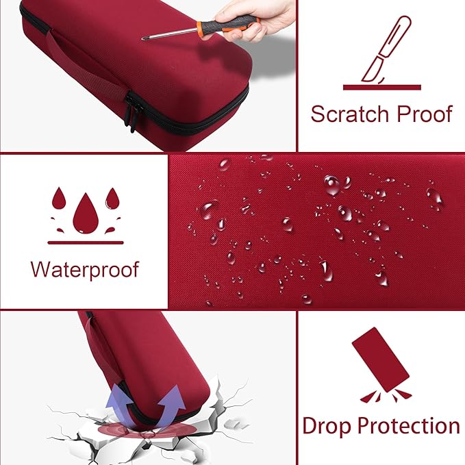 Aenllosi for Fanttik V8 Apex/Slim V8 Mate/V10 Apex/Slim V10 Mate Car Vacuum Hard Case, Fanttik Cordless V8/V10 Car Vacuum Organizer, Red (Case Only)