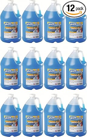 12 Pack Splash Original Blue Windshield Washer Fluid +32 Degree 1 Gallon