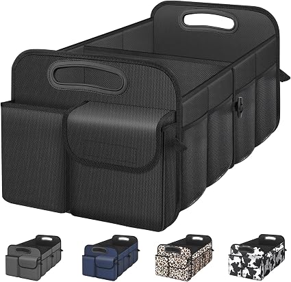 Femuar Car Trunk Organizer with Large Capacity Waterproof Car Accessories for Women & Men, Collapsible Trunk Organizer f