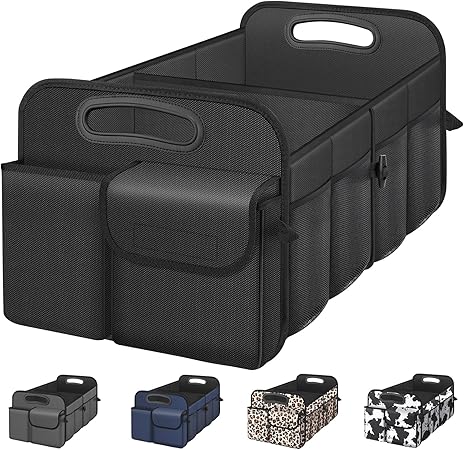 Femuar Car Trunk Organizer with Large Capacity Waterproof Car Accessories for Women & Men, Collapsible Trunk Organizer f