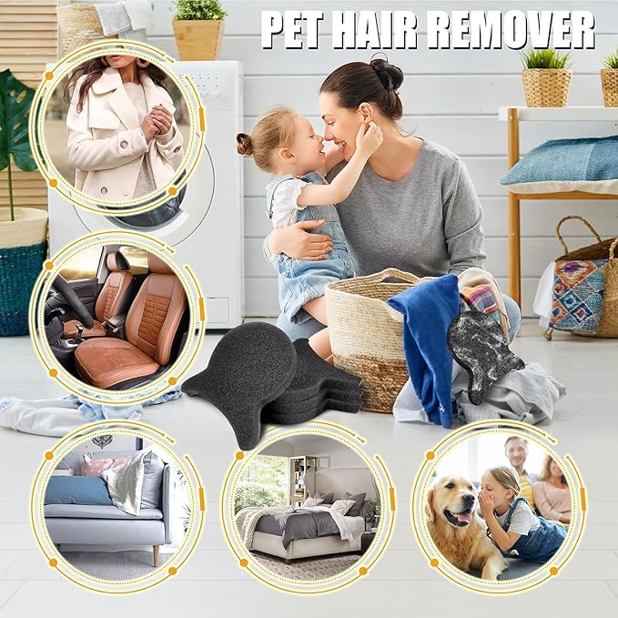 Pet Hair Remover for Laundry, Reusable Dog & Cat Hair Remover Tool, Effectively Removes Pet Hair, Lint and Dander from Bedding and Clothing, Suitable for Washing Machines, Dryers 6PCS
