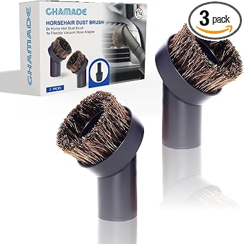 1.25'' Shop Vacuum Dust Brush Attachment with 25mm Horse Hair (2PCS)