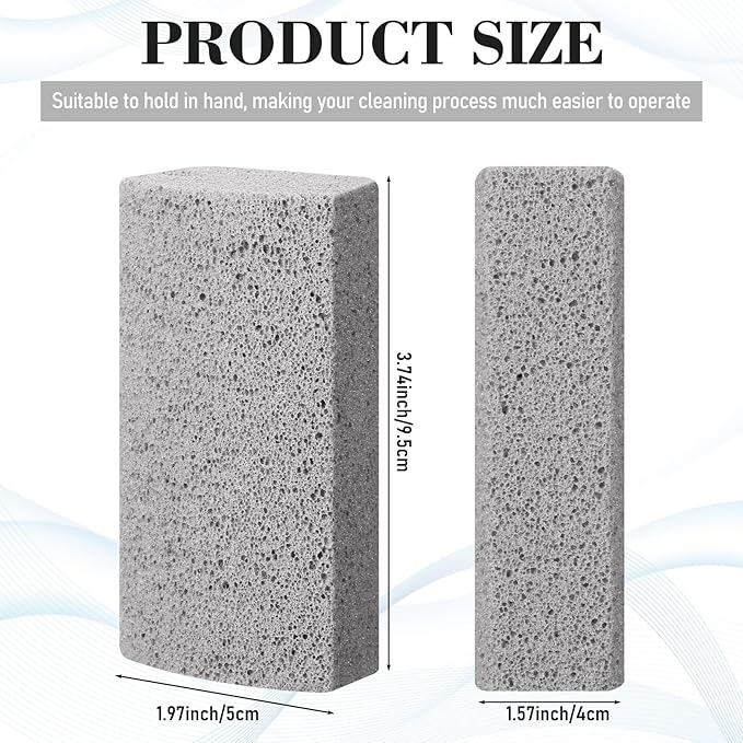 Loopeer 2 Pcs Pet Hair Remover Pumice Stone for Dog Cat Hair Removal Cleaning Pet Fur Stone 6 Inch Dog Fur Cleaning Tool for Car Interior Bedding Carpet Couch Furniture(3.74 x 2 x 1.6 in)