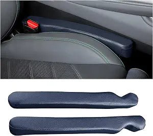 Mandark 2PCS Leather Car Seat Gap Fillers with Buckle Slot, Dark Blue - Cleanova