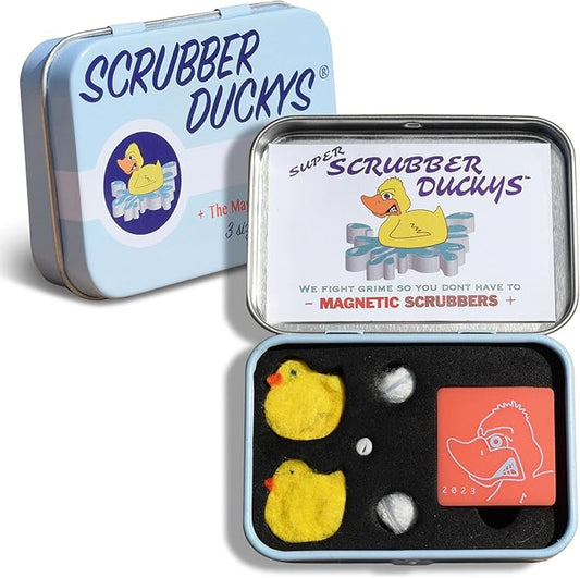 Scrubber Duckys Magnetic Glass Super Magnetic Glass Cleaner - 3 size scrubbers - Scratch-Free Cleaning Tool