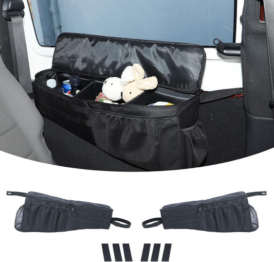 CheroCar for JK Tool Storage Bag Cage with Multi-Pockets Organizers Interior Accessories for Jeep Wrangler JK Trunk Organizer 2007-2017 2 door.…
