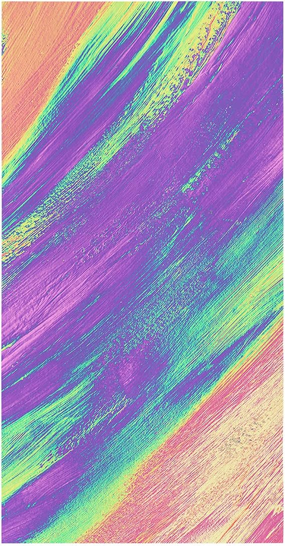 Kitchen Dish Towels and Dishcloths Sets 1 Pack, Purple Teal Red Ombre 18 X 28 Inches Absorbent Hand towels dish rags wit