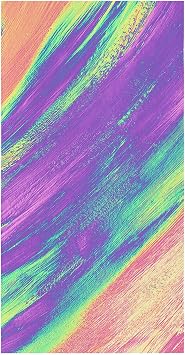 Kitchen Dish Towels and Dishcloths Sets 1 Pack, Purple Teal Red Ombre 18 X 28 Inches Absorbent Hand towels dish rags wit
