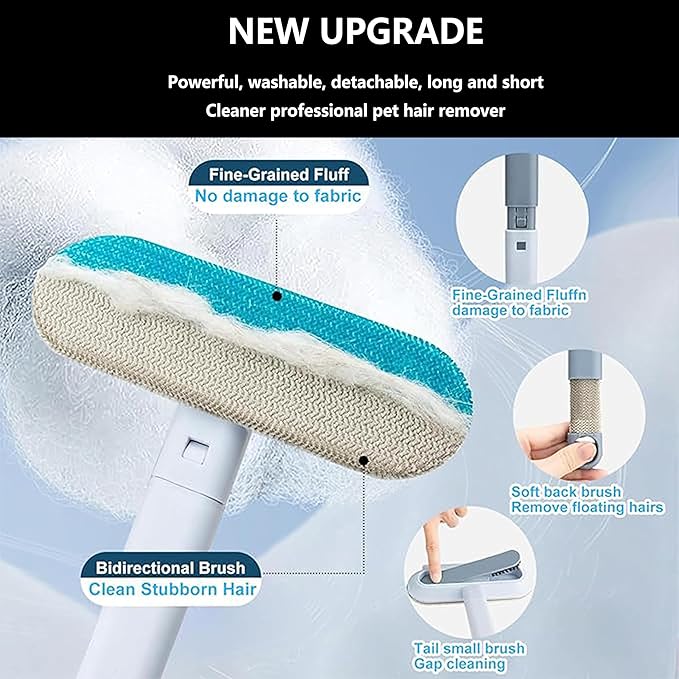 Pet Hair Removal Glove for Dogs & Cats – Upgraded Reusable Electrostatic Fur Remover Tool for Clothing, Furniture, Couch, Carpet, and Car Seats