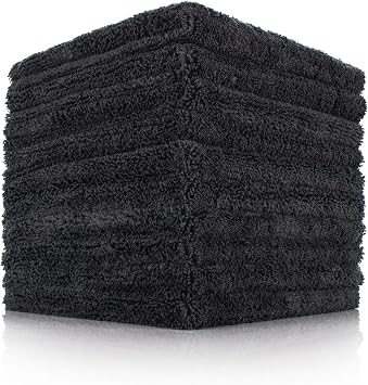 The Rag Company - Creature Edgeless Auto Detailing Towels (10-Pack) Professional 70/30 Blend, Dual-Pile Plush Microfiber