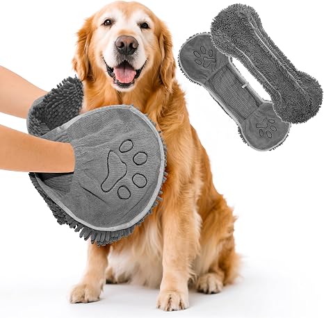 Doggy Dryer, Quick Dry Dog Towel, Microfiber Super Absorbent Dog Bath Towels for Drying Dogs Large & Small, Pet Towel wi