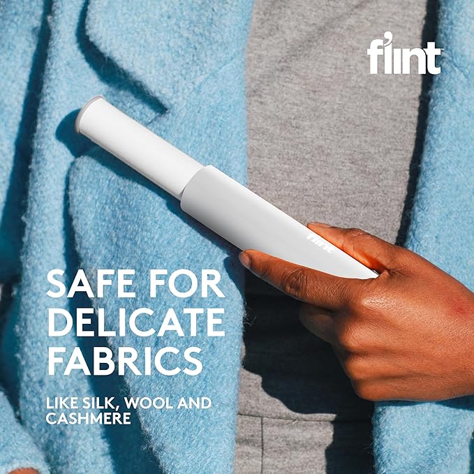 Flint Classic White Retractable Mini Lint Roller with 30 Extra Sticky Sheets, Small and Portable Lint Roller, Ideal Pet Hair Remover, Travel Lint Rollers for pet Hair Extra Sticky
