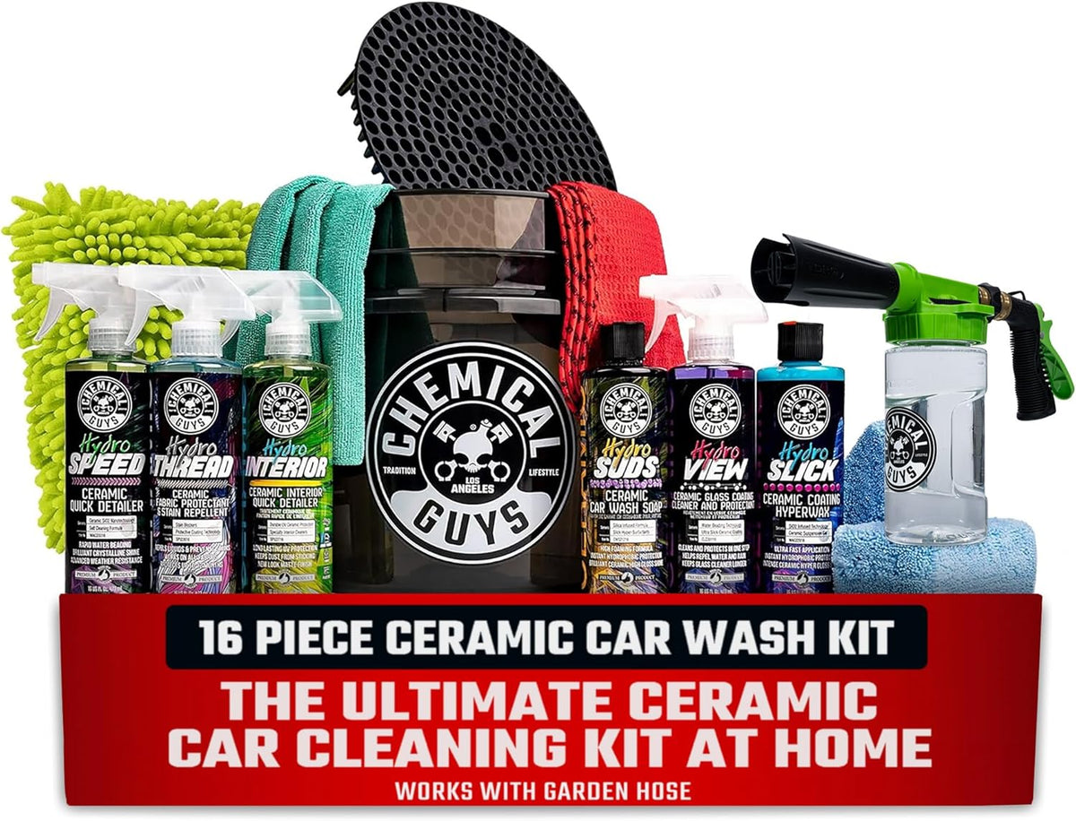 16-Piece Arsenal Builder Ceramic Car Wash Kit with Foam Gun