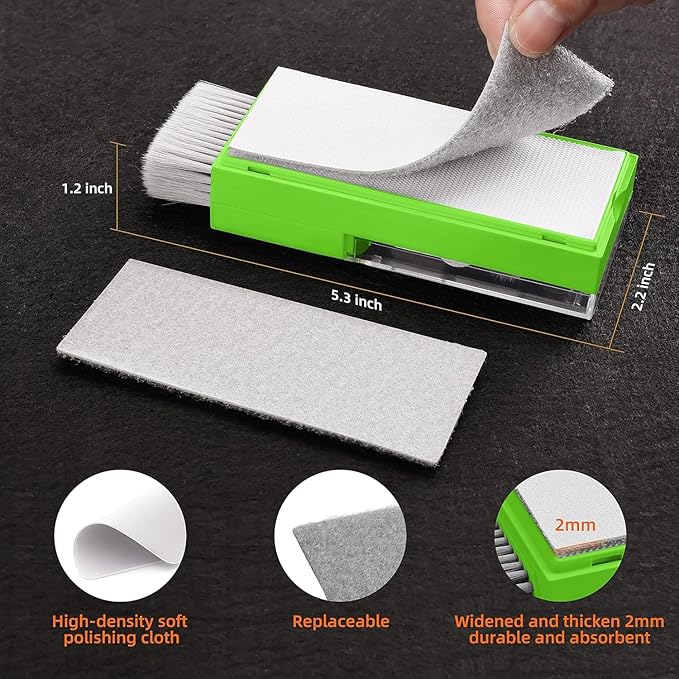 Tassmpitor Laptop Screen Keyboard Cleaner Kit, All in 1 Electronics Cleaning Tool for MacBook iPad iPhone Pro Cell Phone, Brush Tool for Tablet, Computer, PC Monitor,TV Camera Lens with Patent, Green