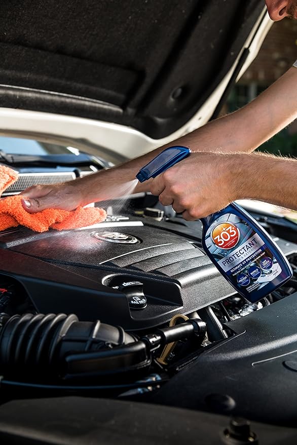 303 Products Automotive Protectant Spray, UV Protection for Car Interior & Exterior – Protects Vinyl, Plastic & Rubber, Repels Dust & Dirt, Matte Finish, 16 oz
