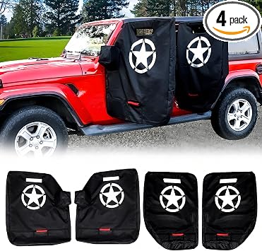 Door Storage Bags Cover for 1976-2026 Jeep Wrangler CJ YJ TJ JK JLJT 4Door