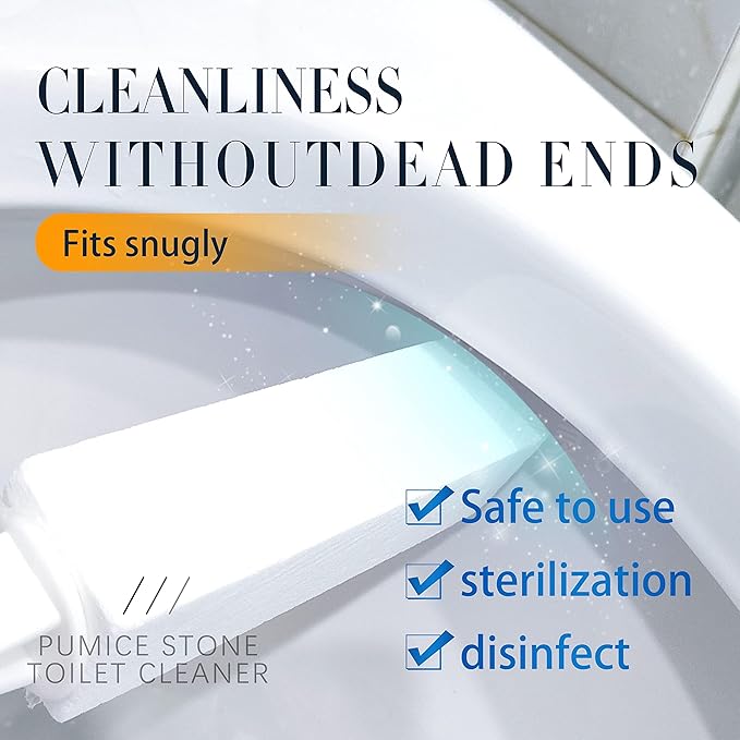 Kadden 2 Pack Toilet Cleaner Hard Water Build up Remover with Ergonomic Handle, Pumice Stone Cleanning Tool Stain Hard Water Ring Cleaner for Toilet, Pool, Bathroom, Sink