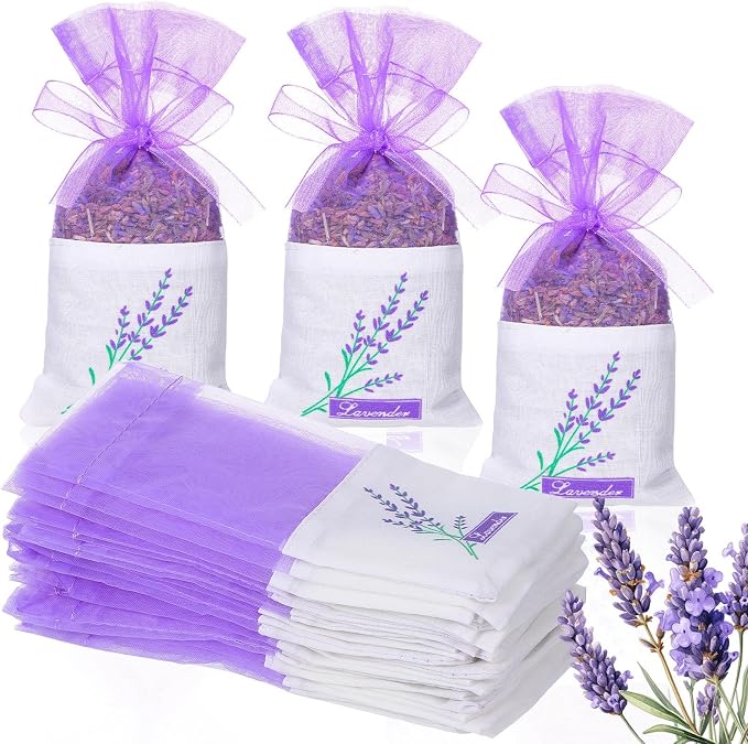 FOMIYES Sachet Bags 30-Pack Empty Lavender Sachet Bags Drawstring Jewelry Bag Breathable Mesh Storage Pouches for Lavend