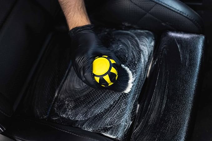 Detail Factory - Curveball XL Synthetic Brush - Ultra Soft Bristles, Comes with Storage Rack, Covers Large Area Inside or Outside Vehicles - Solar Flare