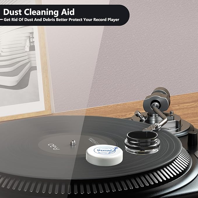 Turntable Stylus Clean Gel - Premium Anti-Static & Zero-Dust Stylus Cleaner, Dirt and Debris Dry Cleaning Mixture for Vinyl Record Player Needle (Black)