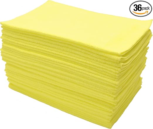 Eurow 300 GSM Microfiber Cleaning Cloths, Soft, Streak-Free, Lint-Free, Ultra Absorbent, Reusable Towels for Auto Detail