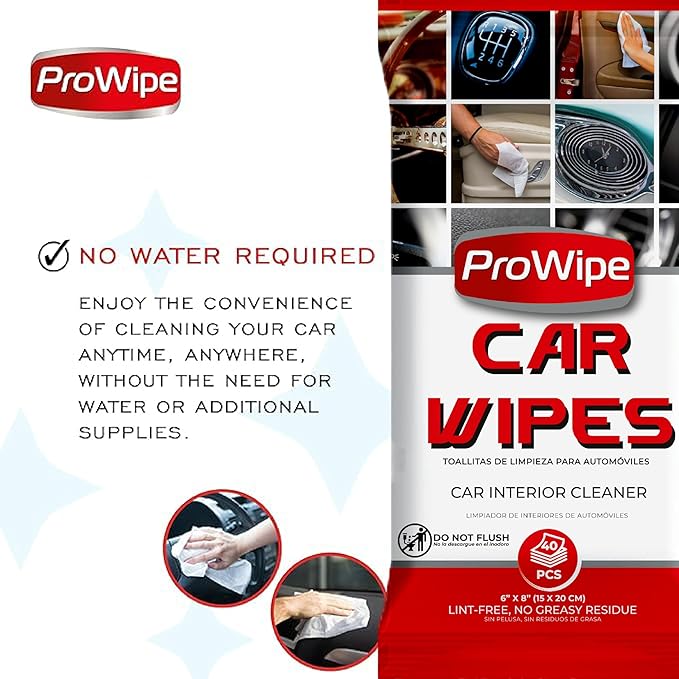 Car Cleaning Wipes - Car Interior Cleaner, Dashboard Cleaner, 4x40-160 Count Residue-Free Wipes for Interior Surfaces, From Dashboard to Leather Seats, Must Have Accessories
