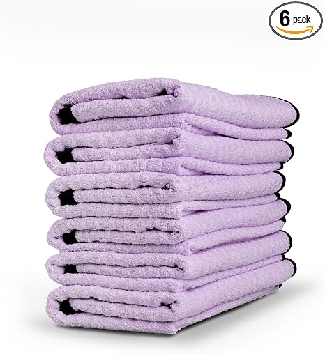 Adam's Waterless Wash Microfiber Towel (6 Pack) - Waffle Weave Design Traps Dirt & Safely Cleans Your Car, Boat, RV, Tru