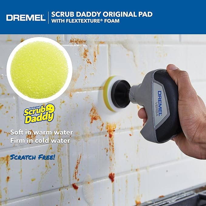 Dremel Versa 5-Pack Scrub Daddy Cleaning Sponge Pads, Variety Pack for Multi-Surface Cleaning, for use in Kitchen, Household and Bathroom - Compatible with Versa Power Scrubber Tool, PC360-5
